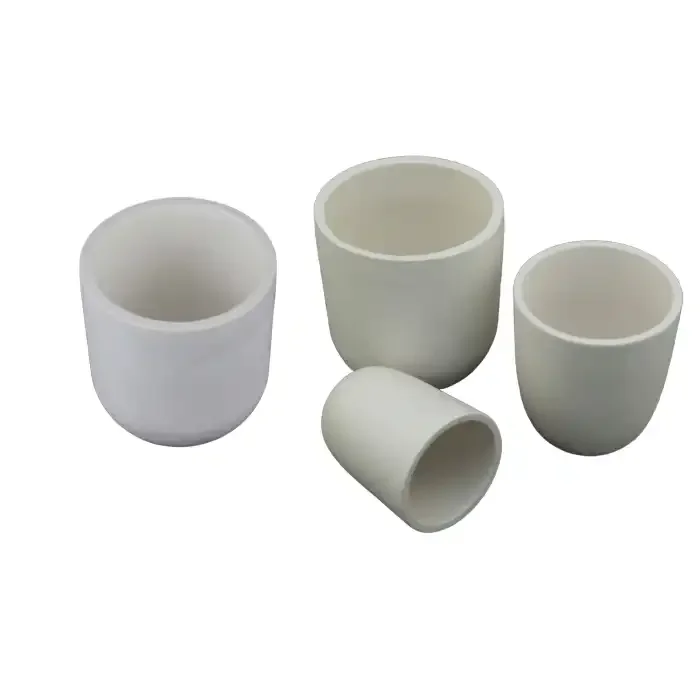 factory price refractory low conductivity zirconium oxide ceramic crucible cup