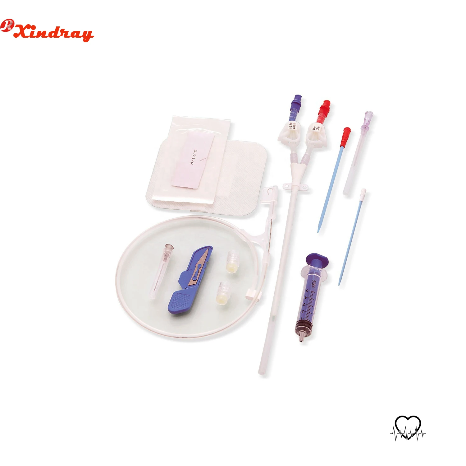 Medical peritoneal Dialysis Double Lumen Catheter Hemodialysis Catheter