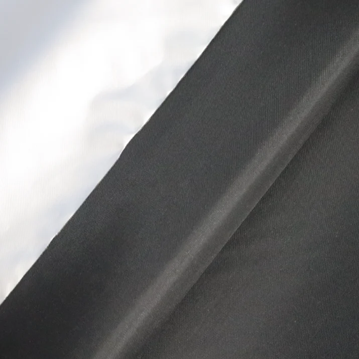 Silver pu coating 210T polyester taffeta fabric,car cover fabric
