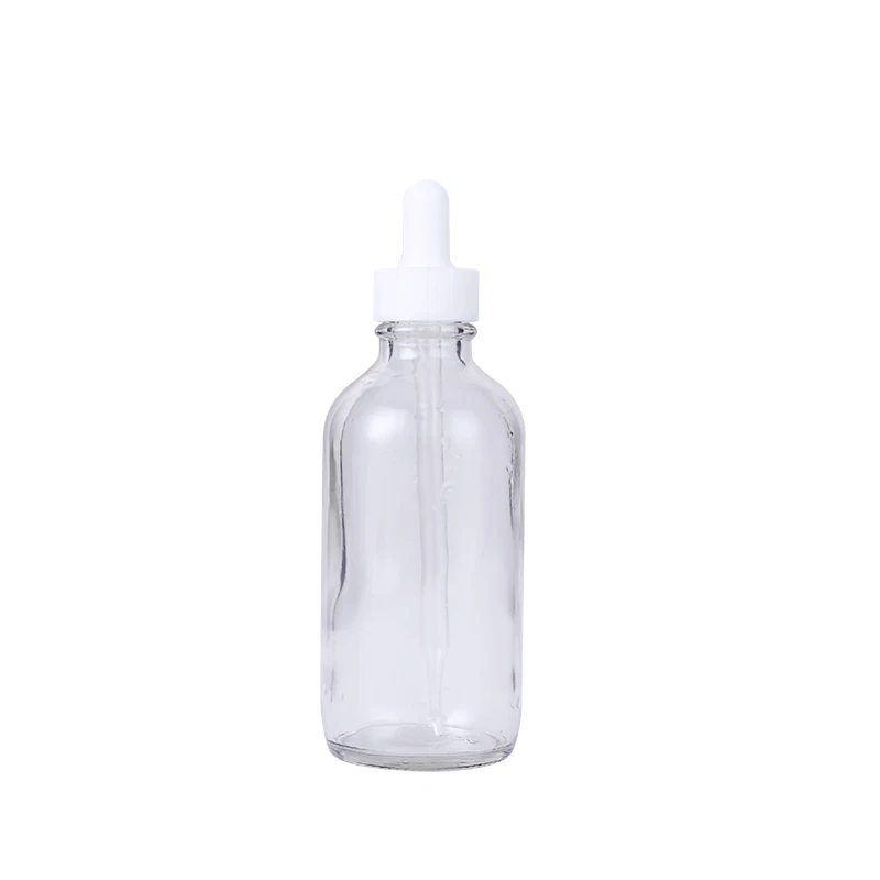 Empty 2oz 4 Oz 120ml clear Glass Drop Bottle Bulk Liquid Reagent Pipette Bottle with Eye Dropper Container for Essential oil