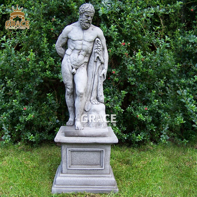 Европейский классический стиль Стекловолоконная скульптура в натуральную величину Смола обнаженный человек Статуя