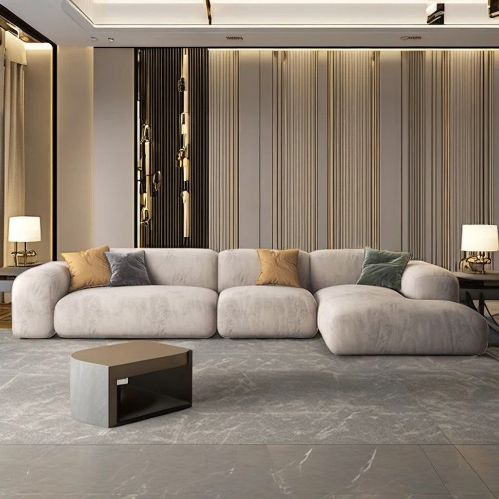 Nordic Роскошный L-образный диван для гостиной мебель пол бархат 3 места модульный секционный набор диванов