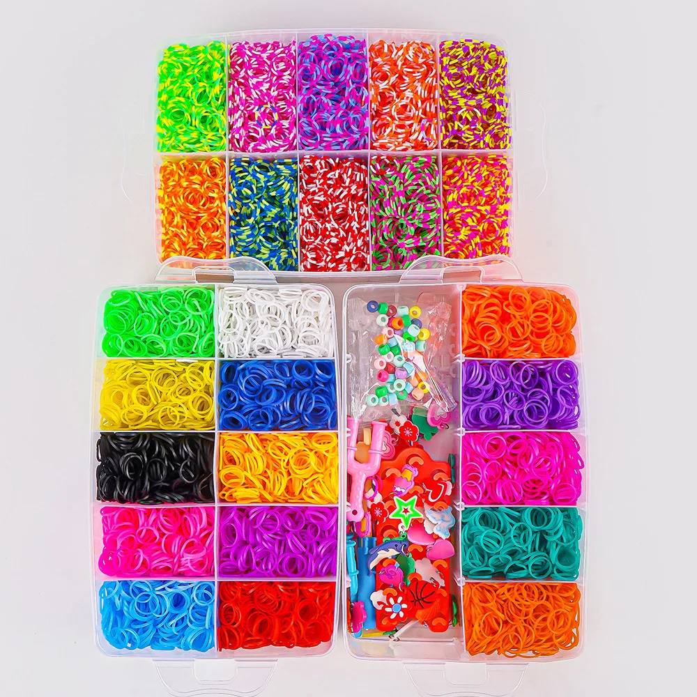 15000+ Loom Rubber Bands Kit in 25 Colors DIY Friendship Bracelet Making Kit for Kids Gifts Girls Loom Bands Starter Set