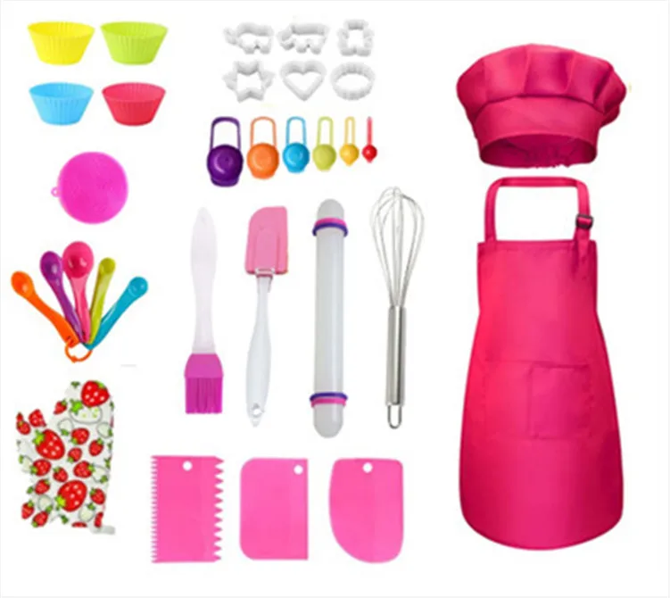 Baking Set 32 pieces apron hat set DIY cookies mould cake decoration accessories