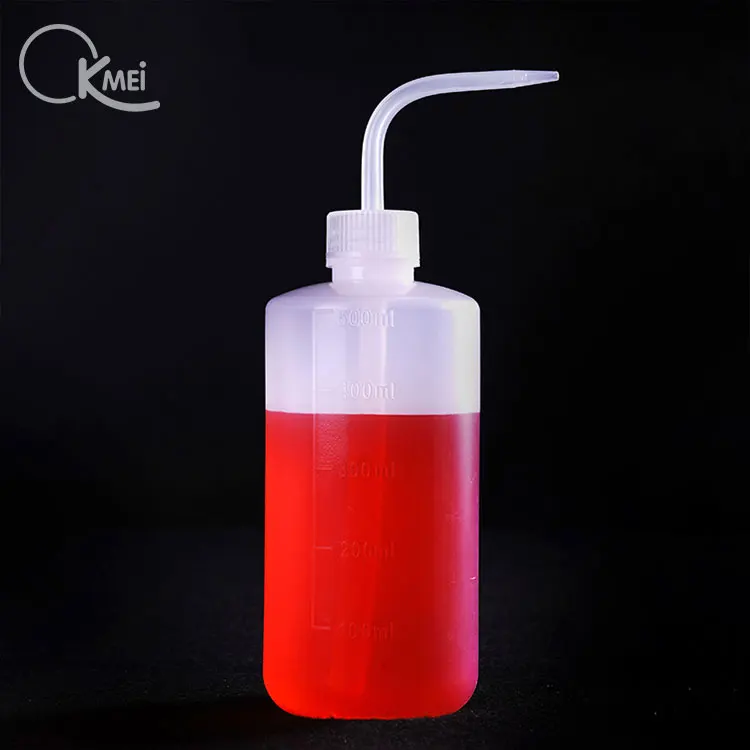 Customized multi capacity extruded elbow wash bottle