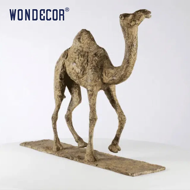 Wondecor Customized modern outdoor square park metal casting life size bronze camel statue