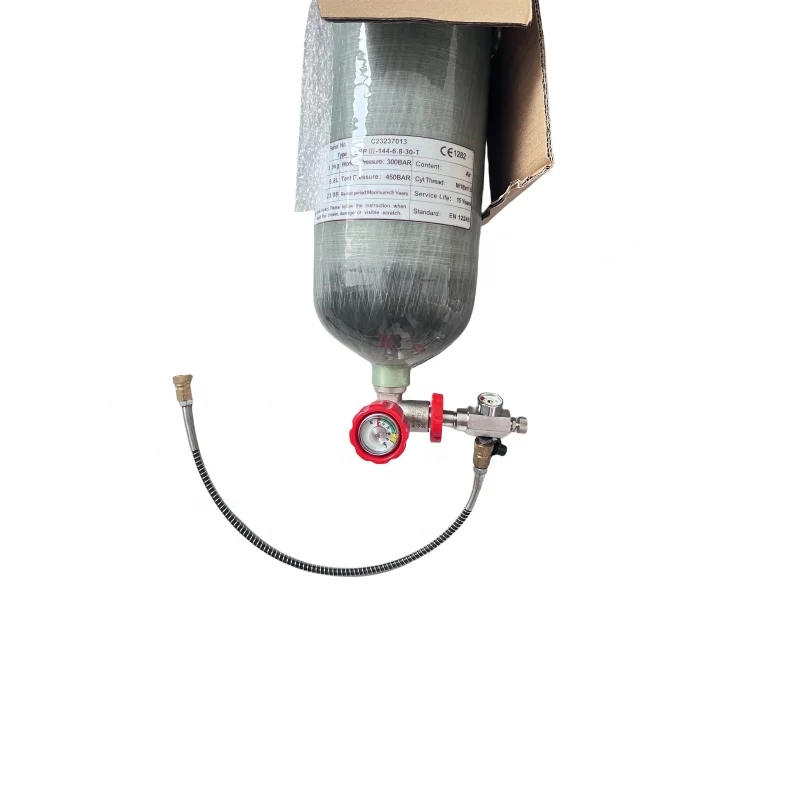 Manufacturer Direct Sale Ready Stock 2L 6.8L 9L 12L Scba Pcp Tank Cylinder 3L Pcp Carbon Fiber Tank Bottle