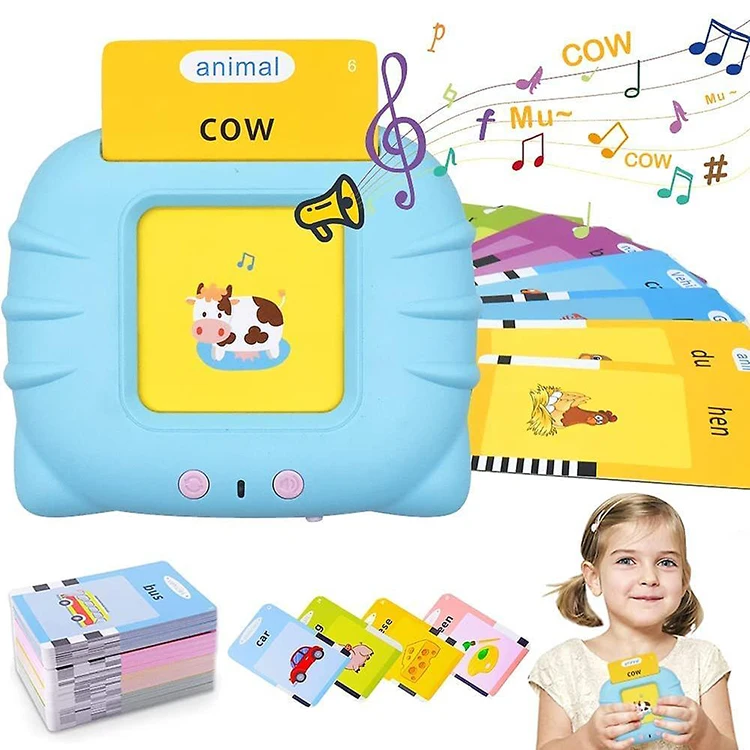 Turkish Arabic Flashcatds Learning Machine With 224 Words Talking Flash Cards Learning Toys