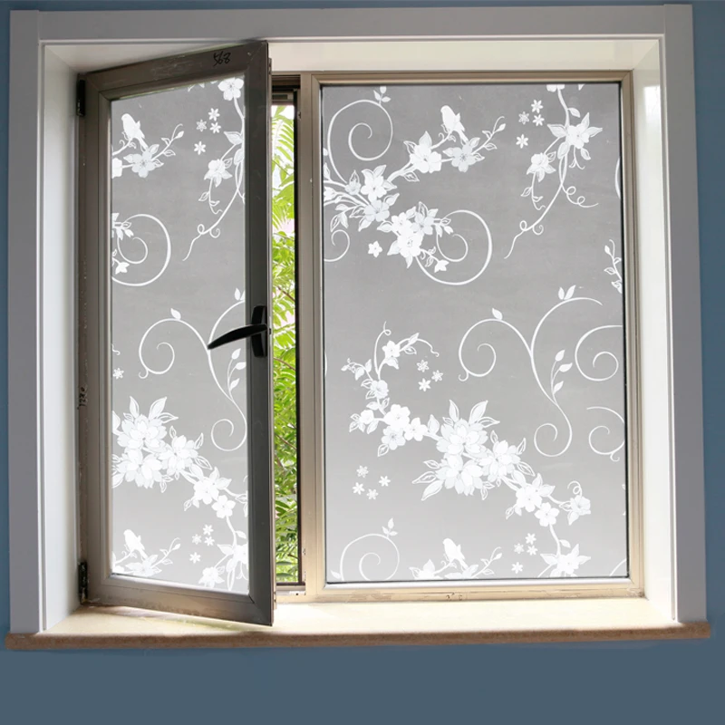 Self Adhesive Frosted Window Film Glass Decoration Privacy Film PVC Frosted / Etched Removeavle 5 Years 1 Roll CN;GUA White Ejet