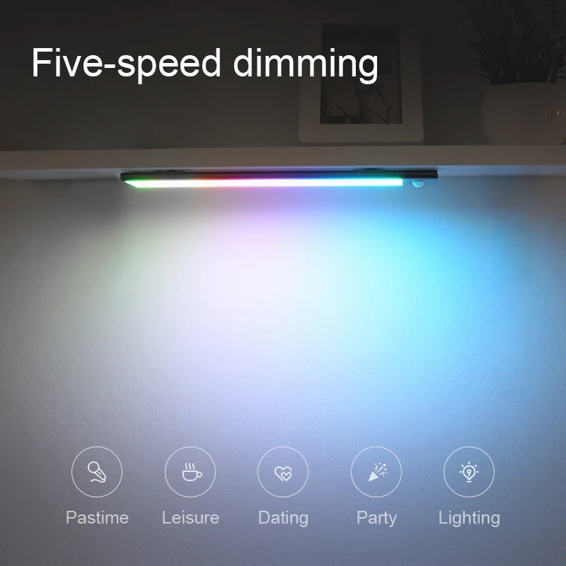 2023 New Arrivals RGB Colorful Light LED Motion Sensor Light Indoor Atmosphere Light