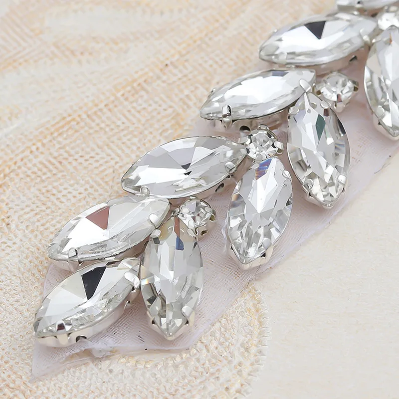 Hot Sell Handmade Crystal Rhinestone Belt Bridal Jewelry Wedding Accessories Wedding Bridal Sash Belts With Ribbon