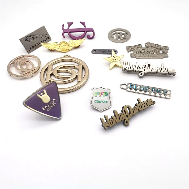 Custom engraved metal name labels purse tags badge plates logo for bag