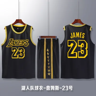 
Wholesale men and women sport jersey short o-neck James 23 and Kobe 24 Basketball suit men 2 piece set 