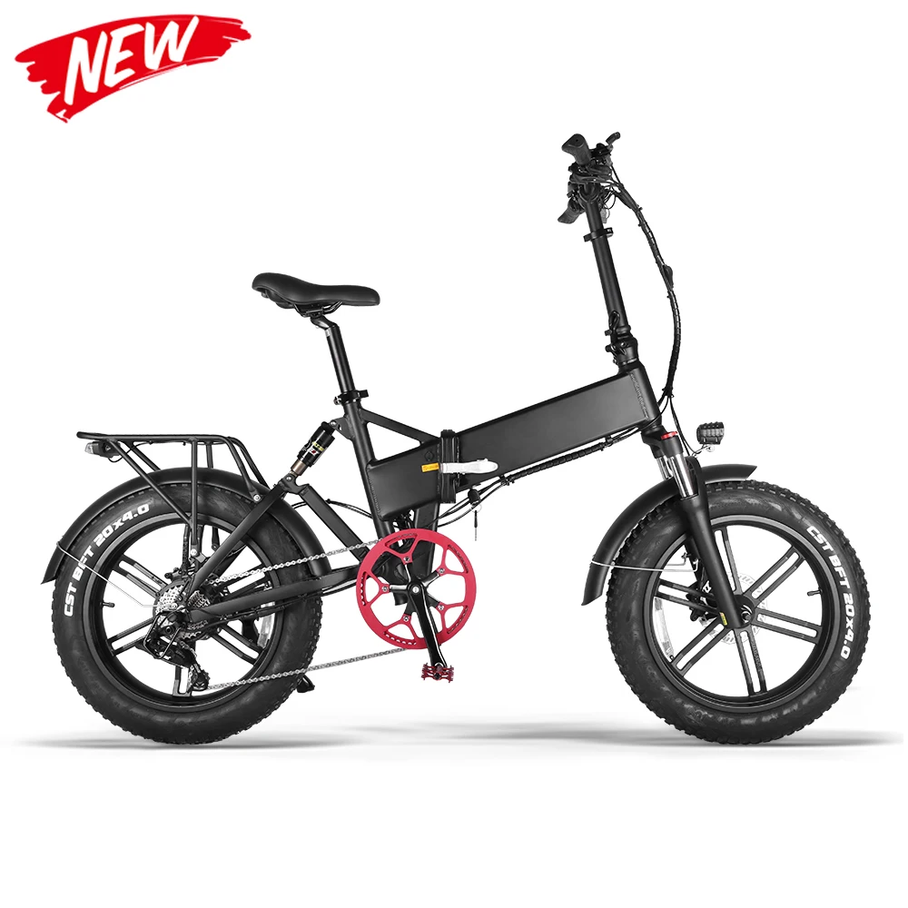  Электрический цикл Складная Байк способный преодолевать Броды 48V 750W Интегрированный задний мотор для центрального движения литиевая батарея 17.5ah 20-дюймовый электрический велосипед с Crusier режим