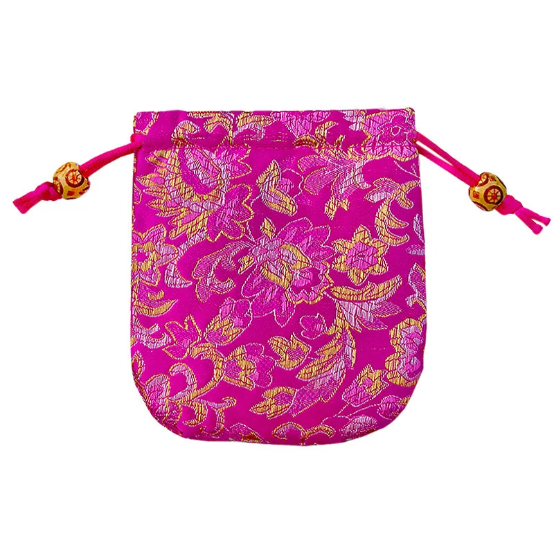 Wholesale Silk Brocade Pouch Silk Bag Small Jewelry Packing Chinese Candy Coin Gift Bag Pouch