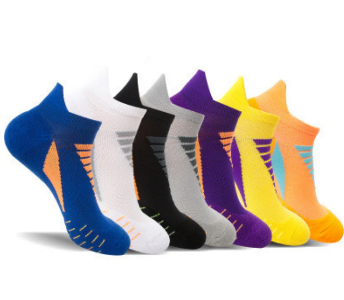 Breathable outdoor sports terry short socks making machine price ankle Double socks men foot socks