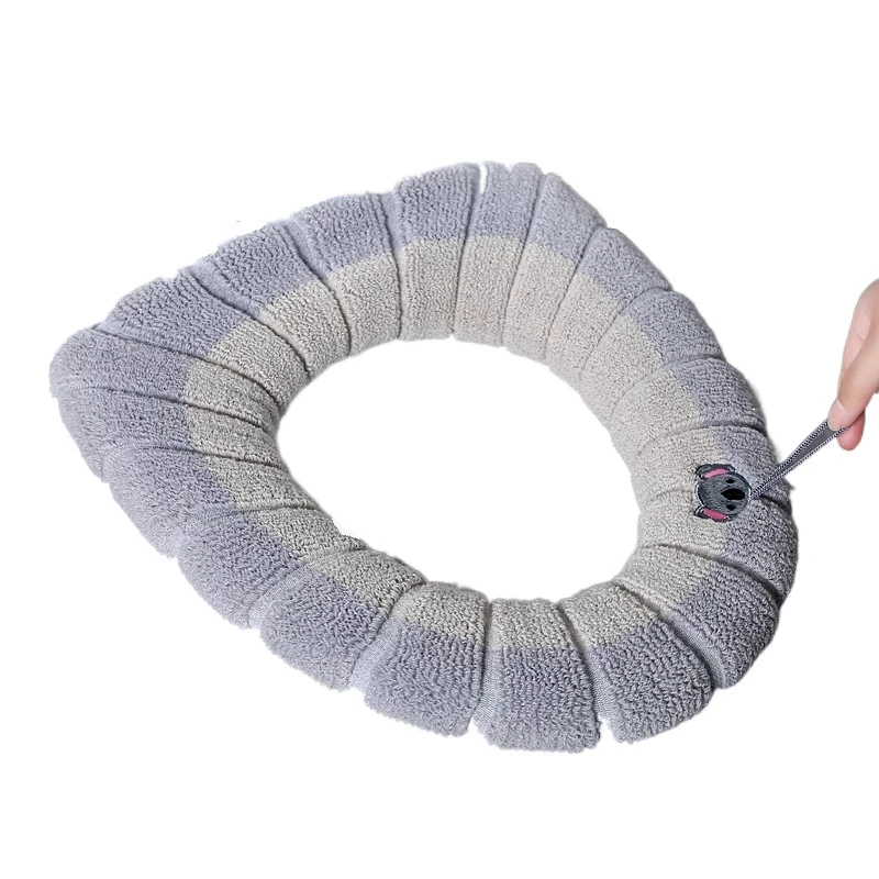 Bathroom Soft Thick Warmer Stretchable Washable Toilet Seat Cover Pads Reusable Potty Seat Cushion Mat