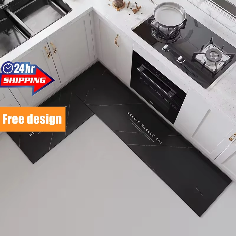24-hour shipping  Waterproof Custom Non Slip Kitchen rugs  Anti-fatigue kitchen mats for floor