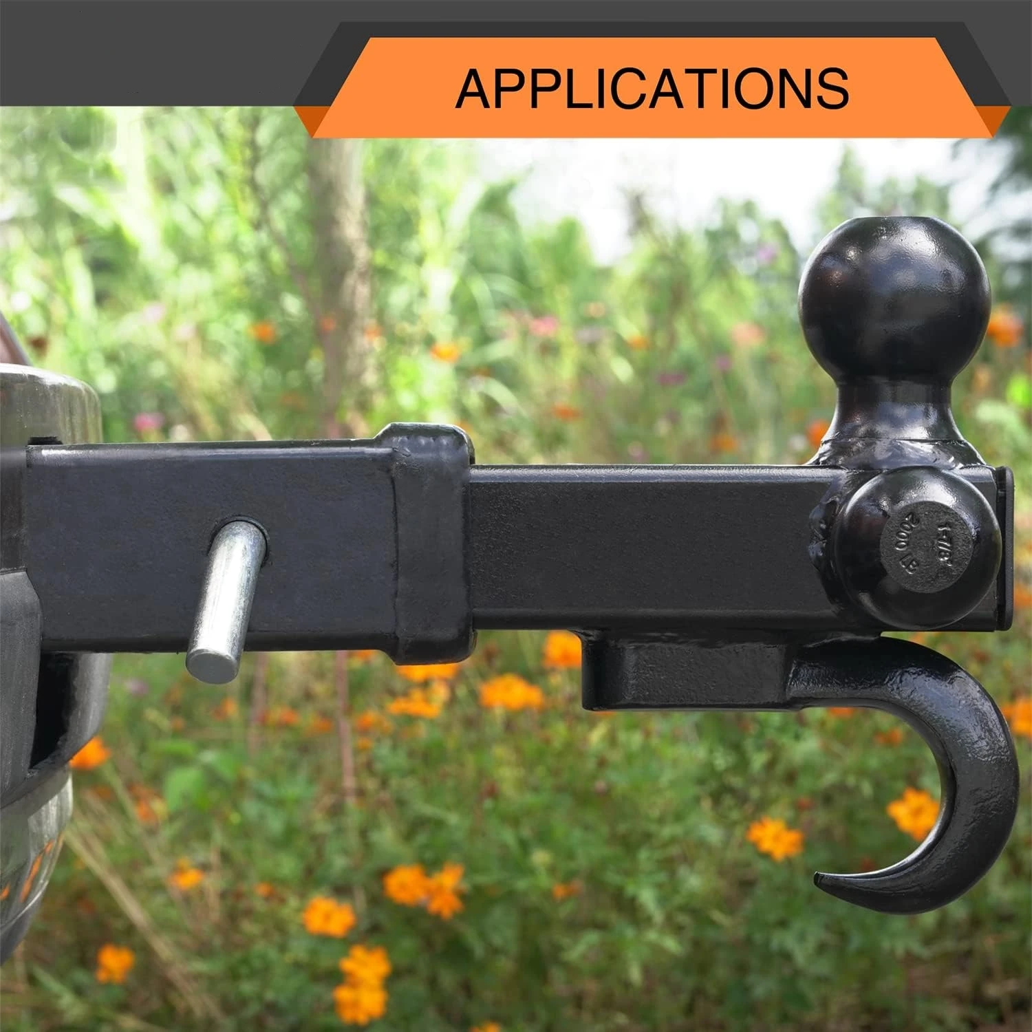 Wholesale Car Accessories 3 Balls Trailer Hitch Ball Mount With Hook for Pickup Truck Tow Hitch Receiver