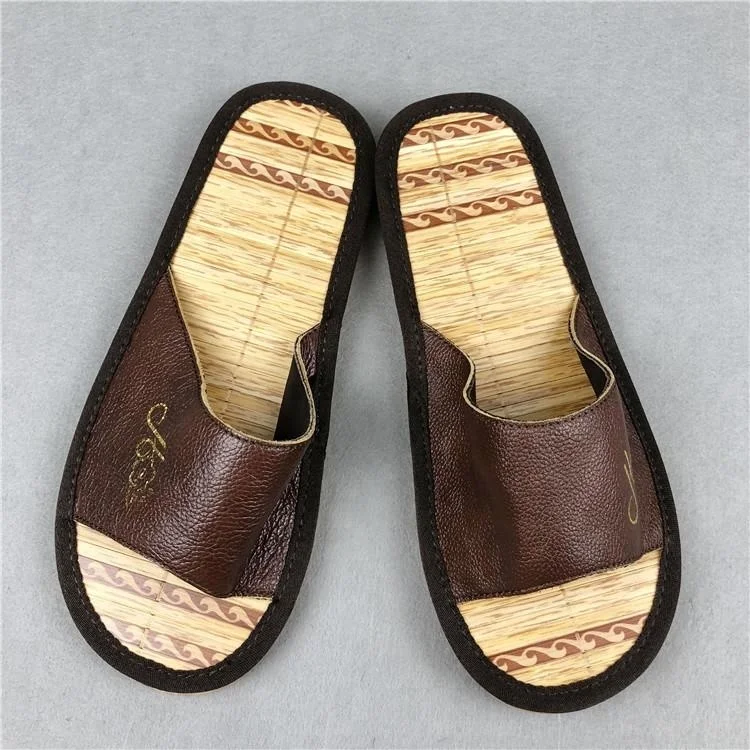 
2021 Unisex China Wholesale Green morden design Natural Soft Breathable Bamboo Slipper Comfortable Slide Slippers 