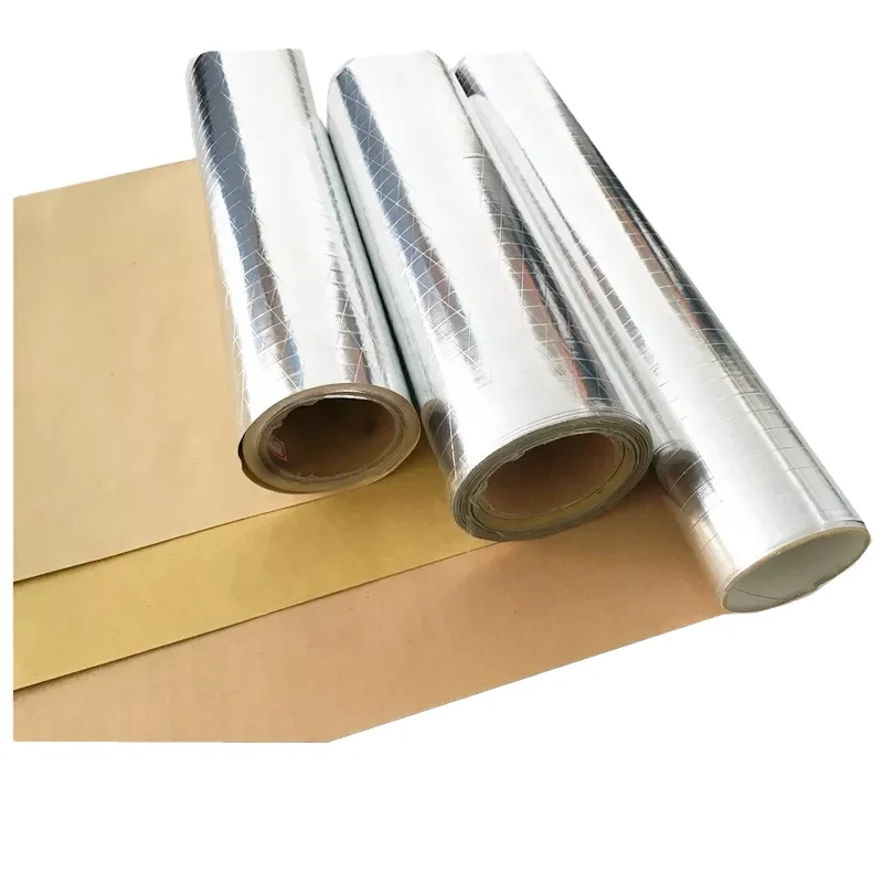 Aluminum foil kraft paper composite heat insulation roof membrane,heat insulation material,waterproof reflective membrane