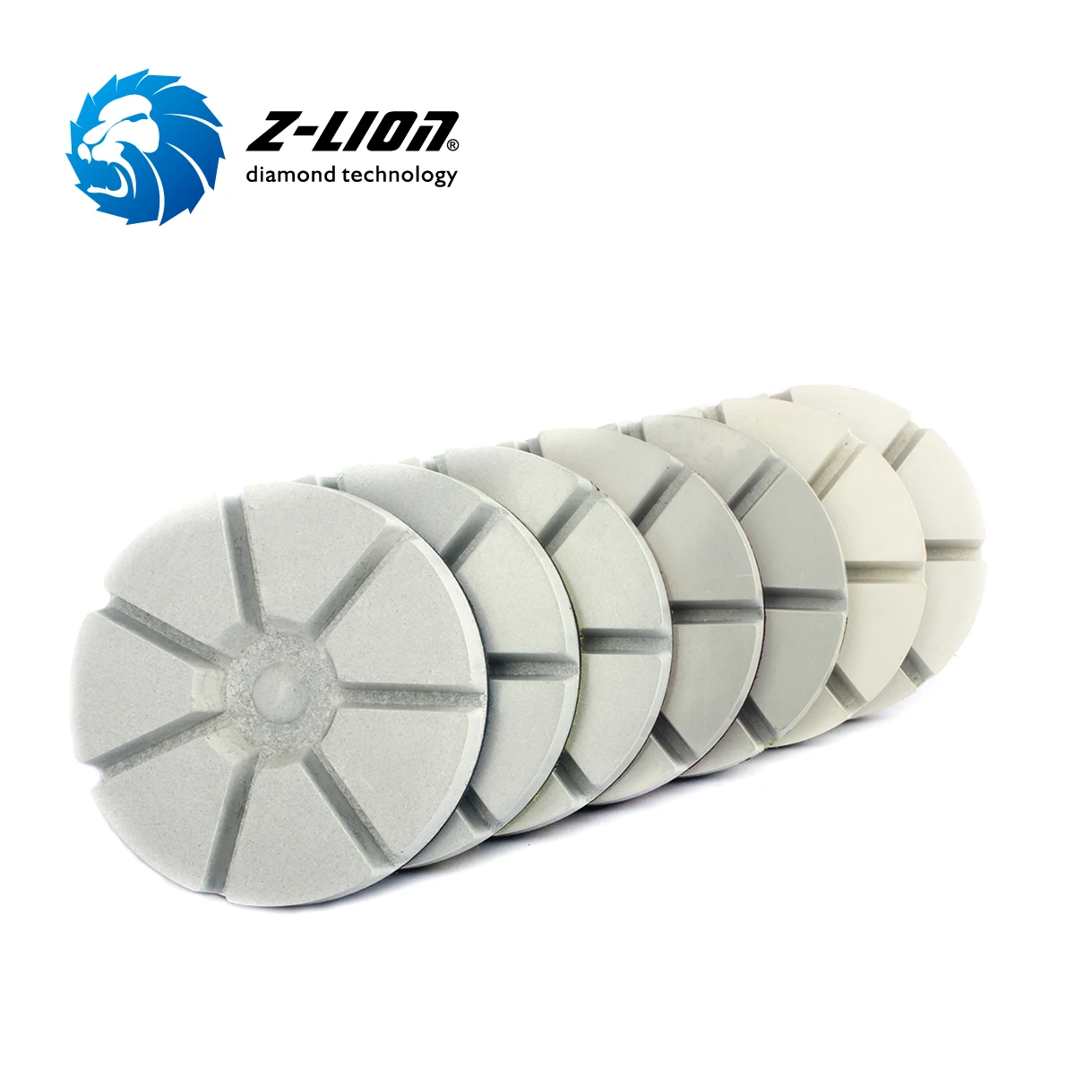 ZL-16AD 3 Inch Dry Diamond Polishing Pad Concrete Polishing Pads Resin Bond White Dry Concrete Floor Diamond Polishing Puck