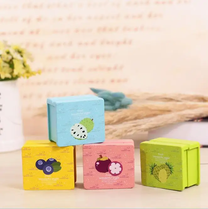 Wooden Crafts Fruit Spring Music Boxes Candy COlor Cartoon Decorative Music Boxes