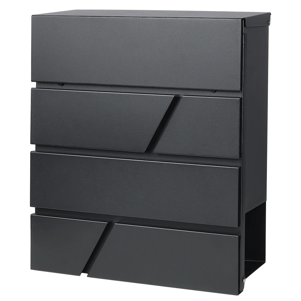 Durable Heavy Duty Steel Waterproof Apartment Wall Mount Metal Mailbox