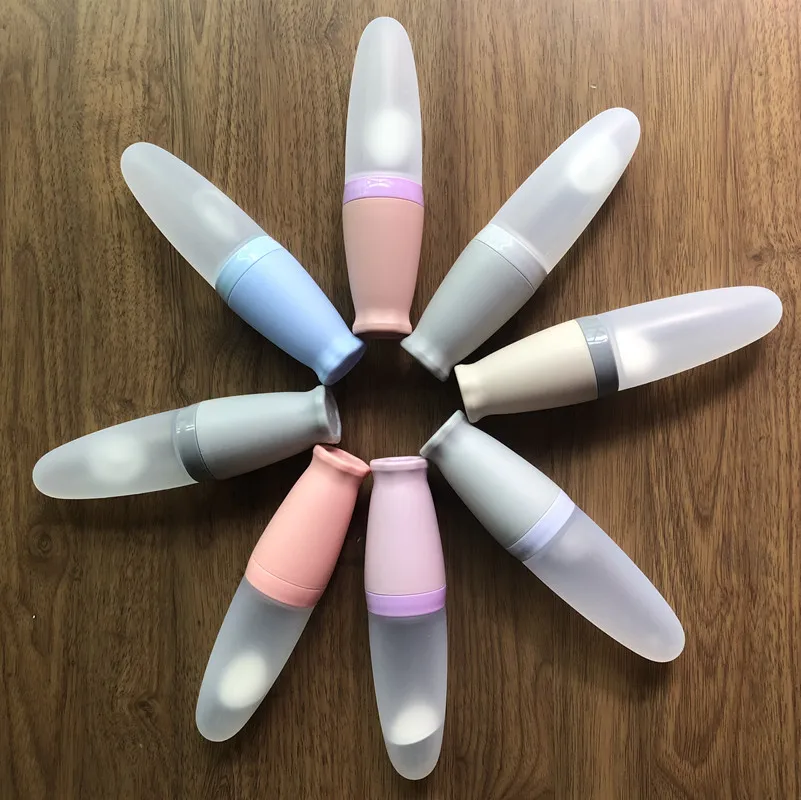 OEM Infant Silicone Feeding Bottle Spoon Squeeze Feeding Feeder Baby Food Bottle Spoon