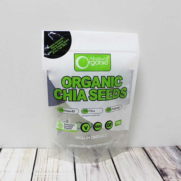 Almond Nuts Packaging Custom Printed Snack Food Made Nylon With Zipper Chocolate Bar Resealable Plastic Bags