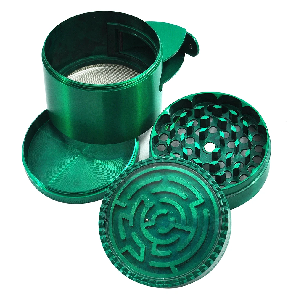 Бесплатная доставка, Легкая очистка, 4 слоя, 63*73, измельчитель табака, лабиринт, оптовая продажа, измельчитель трав для дыма