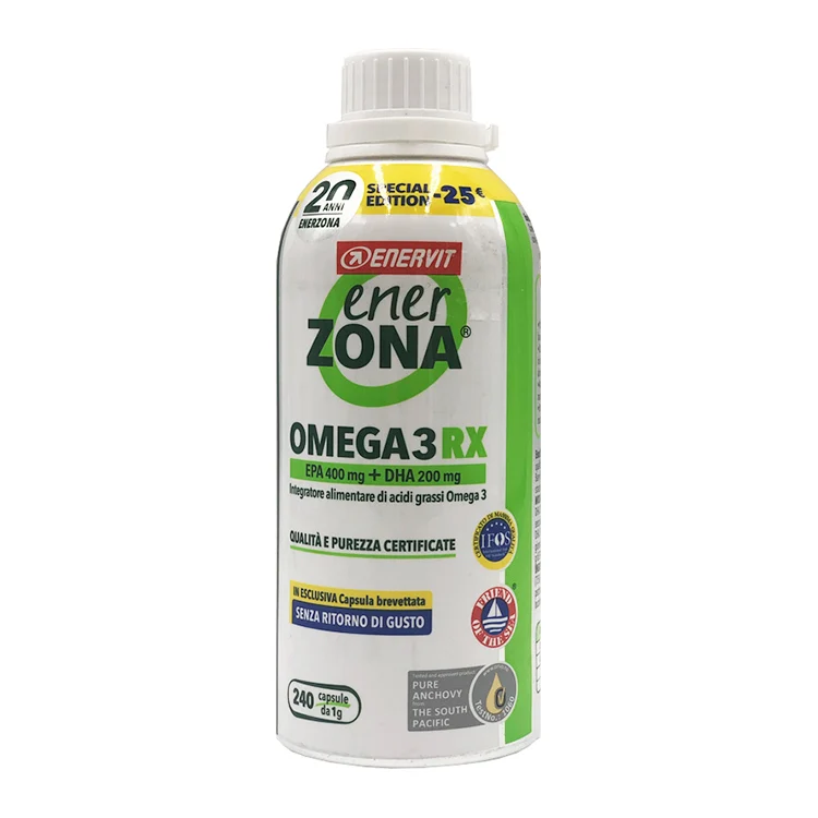 
Enerzone OMEGA 3 RX EPA 400 мг + DHA 200 мг 240 капсулы рыбьего масла для здоровья сердца нормальное артериальное давление 