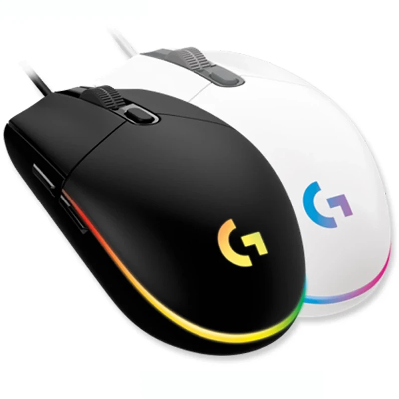 Original Logitech G102 Lightsync 8000 Dpi 6 Buttons Rgb Backlight Usb Wired Optical Gaming Mouse