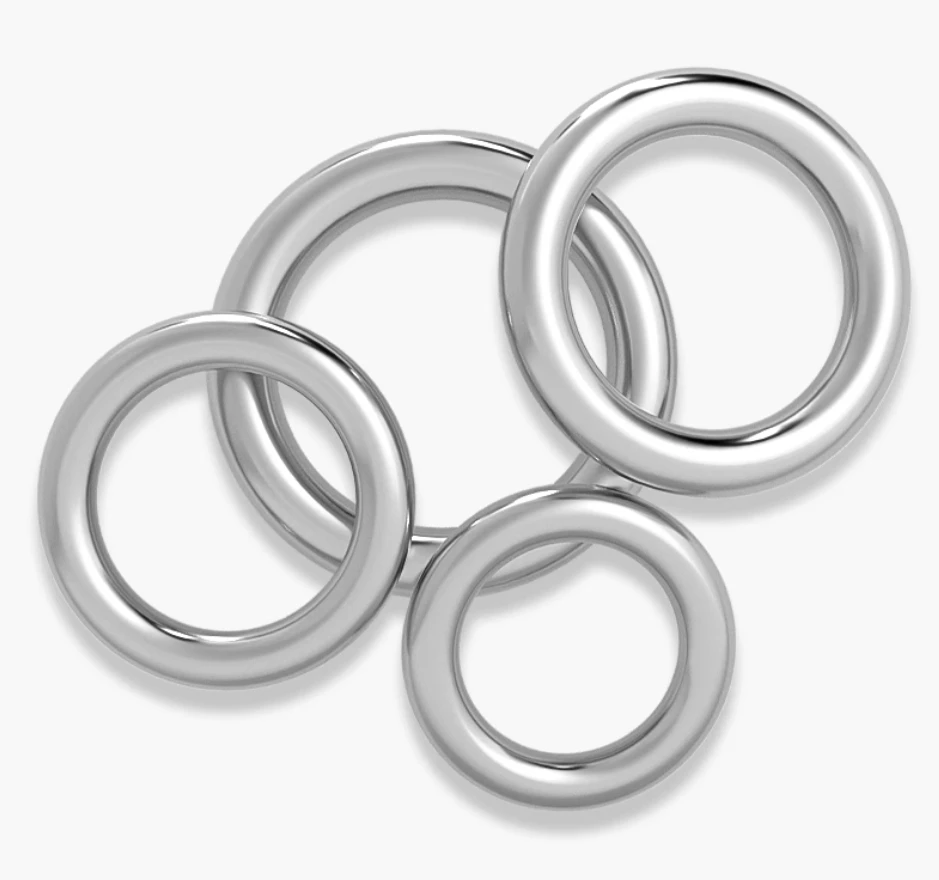 304 316 stainless steel circle O-ring welding metal link ring connecting metal key ring