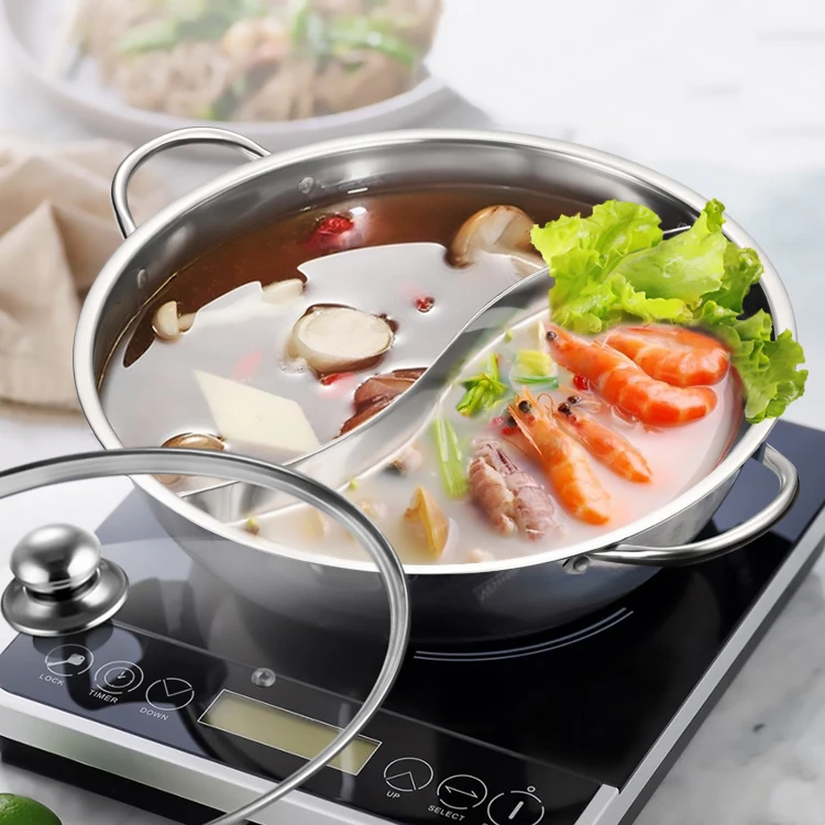 Shabu shabu ресторанное оборудование из нержавеющей стали корейский одинарный набор для приготовления пищи индивидуальная кастрюля супа с