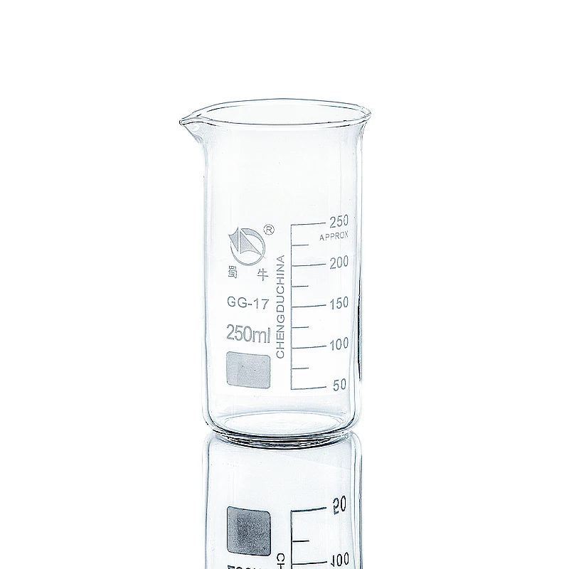 Laboratory 50 100 250 500 1000 2000ml Heat Resistant Graduated Glass Measuring Cup Glass Beaker with handle