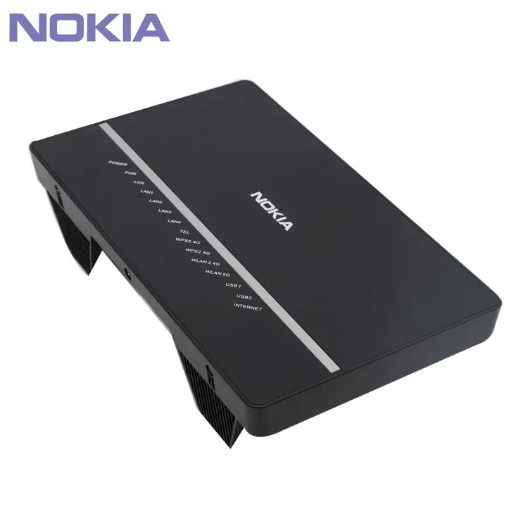 Original New FTTH Fiber Optic Modem G-140W Dual Band ONU 2.4G/5G AC WiFi 4GE 2 Voice Nokia GPON ONT Router G-140W-C