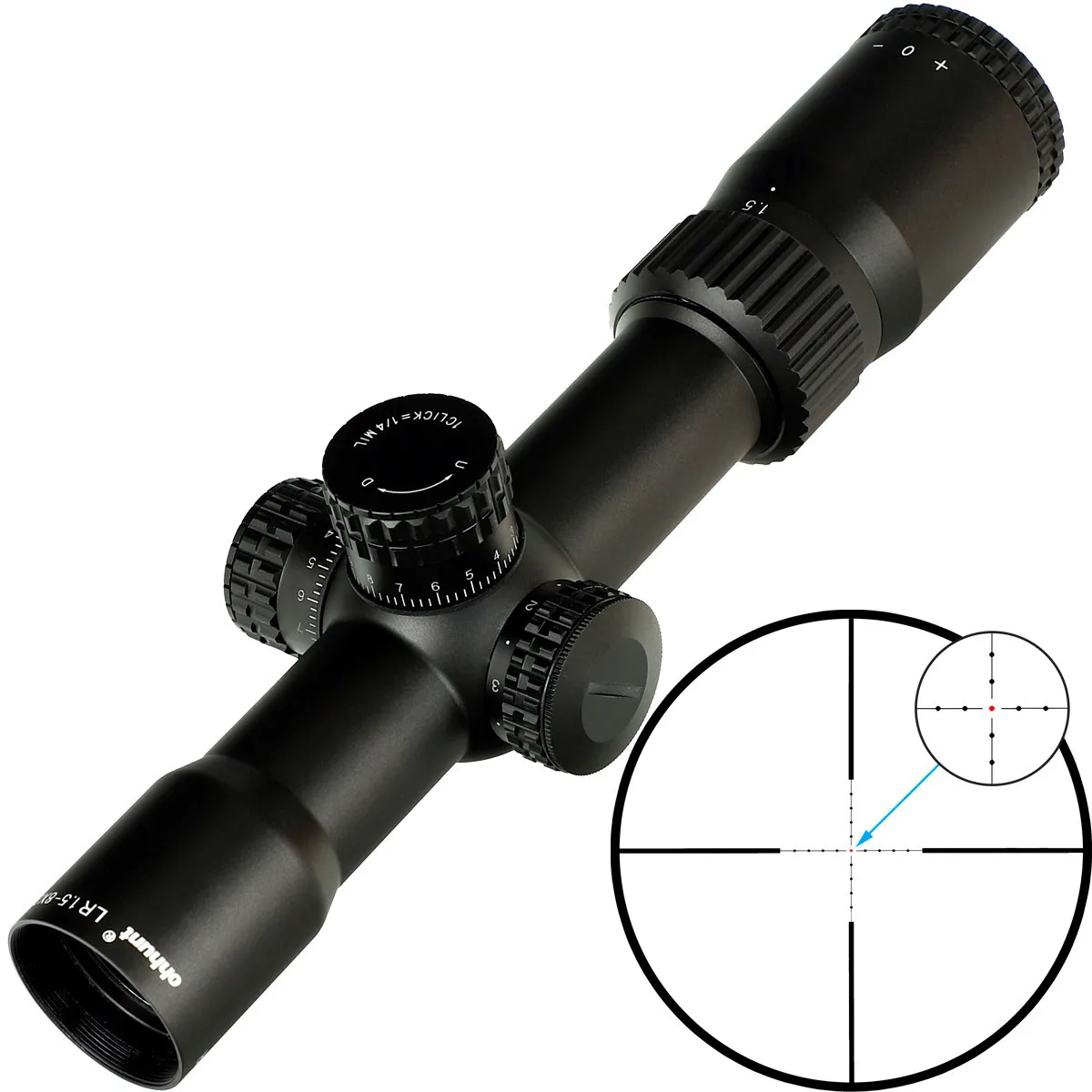 OEM ODM 1.5-8X28 Scope IR Hunting Sight Red Dot Optics Red Illuminate Scope