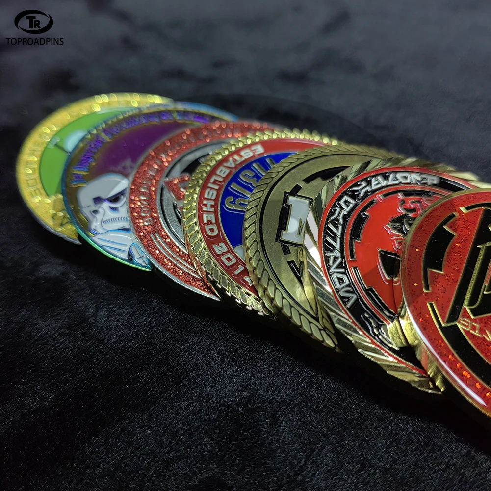 Custom Iron Coin 2 3D Challenge Coins Die Stamped Selling And Buying Old Coins