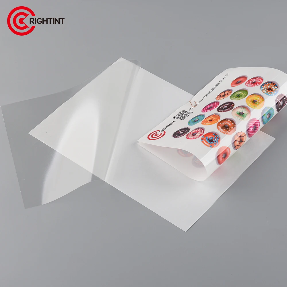 UV Adhesive Inkjet Printable Transparent A4 Size Waterproof Self Adhesive Clear Film Sheet Vinyl Sticker Sheet Label Paper