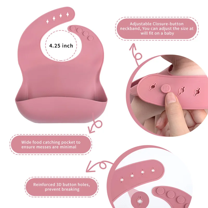 10 pcs Wholesale Baby Feeding Set Soft Spoon Food Grade Safe Non-slip Silicone Baby Feeding Tableware Set For Children