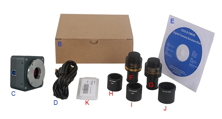 BestScope BUC5F-310C C-mount USB3.0 CMOS Digital Microscope Camera for Bright Field Microscope