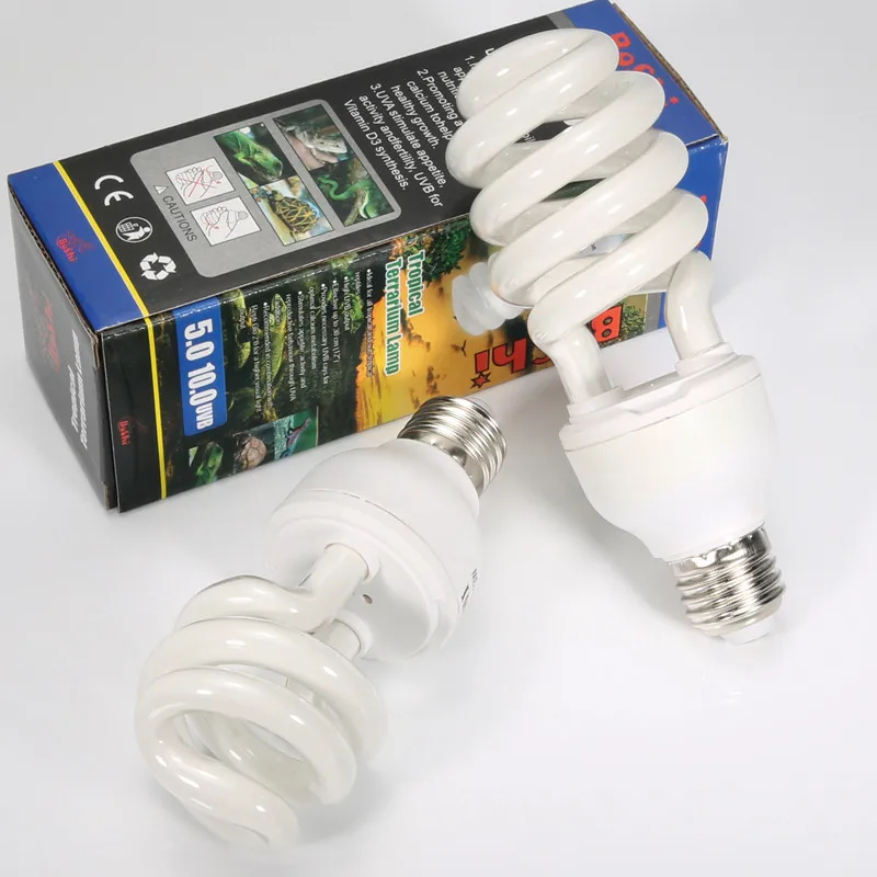uvb compact light lamp uva uvb 10% CFL reptile bulb for chameleon