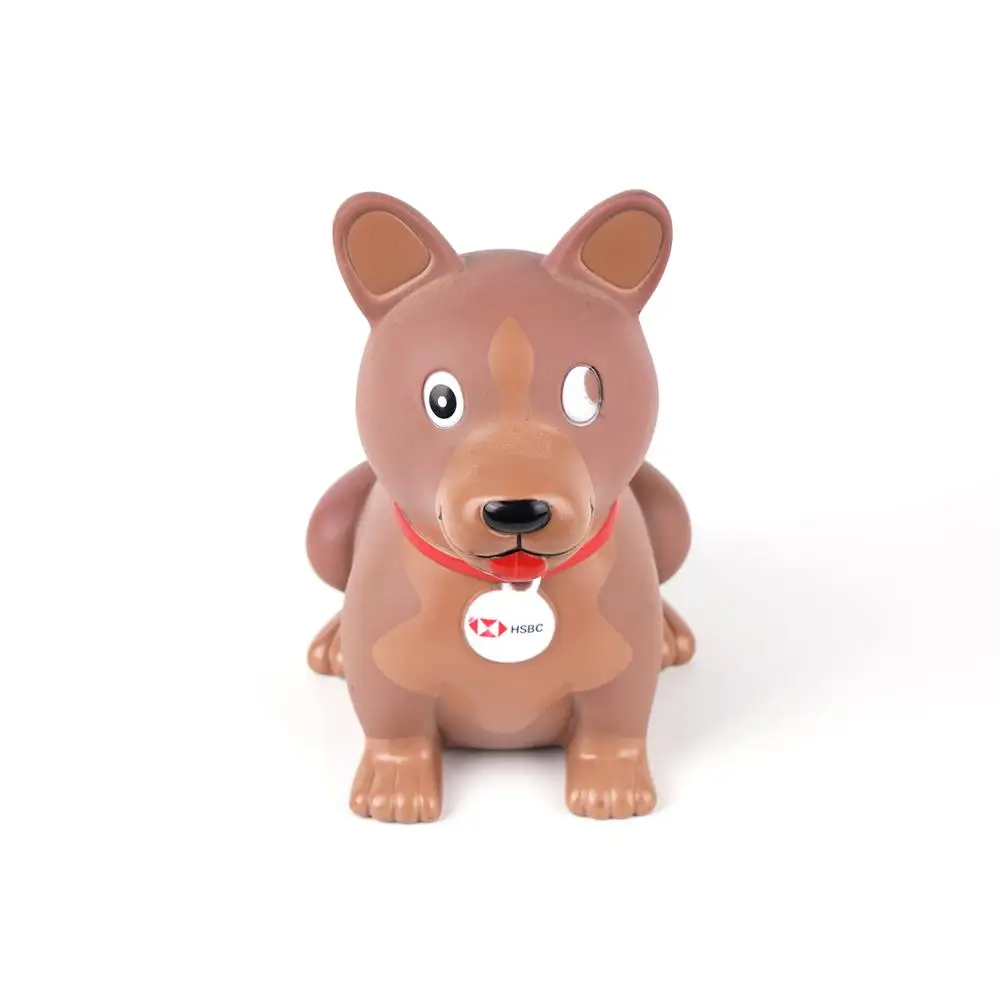 
Cute dog shaped coin bank custom plastic money saving box money bank 