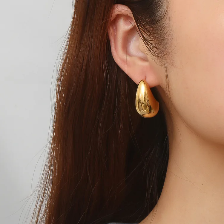 Perfectly Around Earlobe Smooth Sleek Sculpted Dome Shape Unique Elegant Lightweight Comfortable For Women Earring
