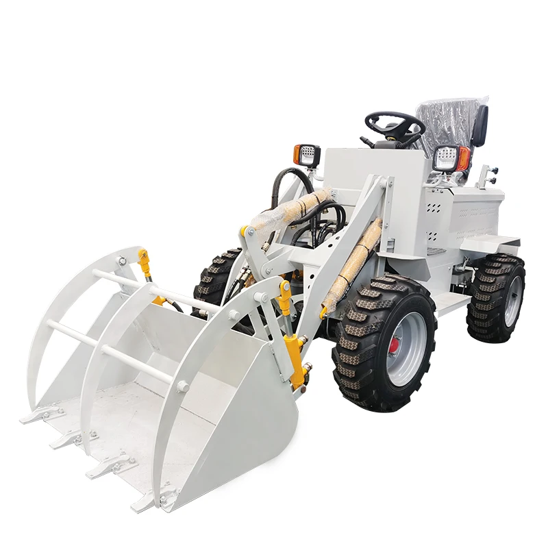 Multifunctional small mini compact loader 500kg EPA logs hydraulic lift road front end shovel wheel loader