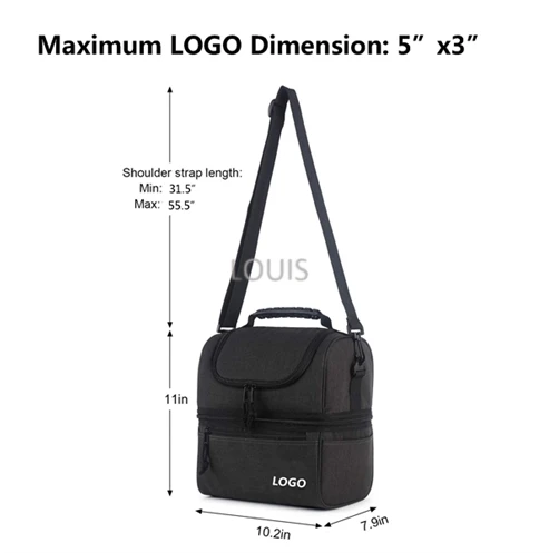 Adult Lunch Box Insulated Lunch Bag Large Cooler Tote Bag for Men, Women, Double Deck Cooler