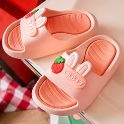 Детские шлепанцы с мультяшным рисунком, милые домашние и повседневные, удобные, с мягкой подошвой, Нескользящие и износостойкие