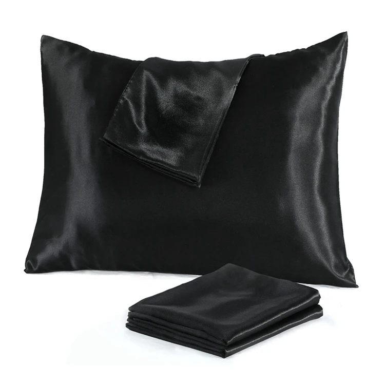 Luxury sleep pillow protector cover custom logo high quality pillowcase satin pillow case for hair and skin queen