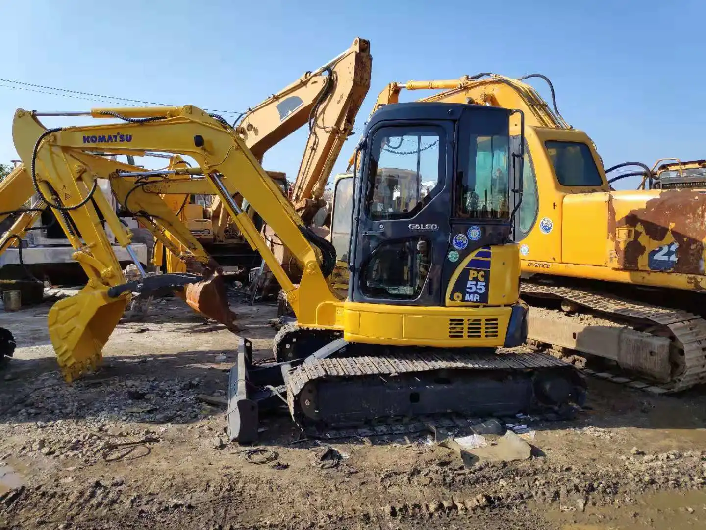 Оригинальный японский бренд б/у мини-экскаватор KOMATSU PC55MR/маленький трактор тонн экскаватор для